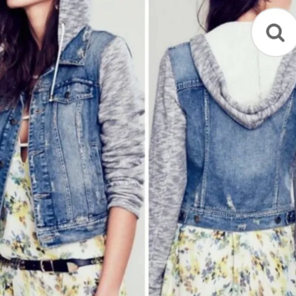 Free People denim knit jacket - Image 12