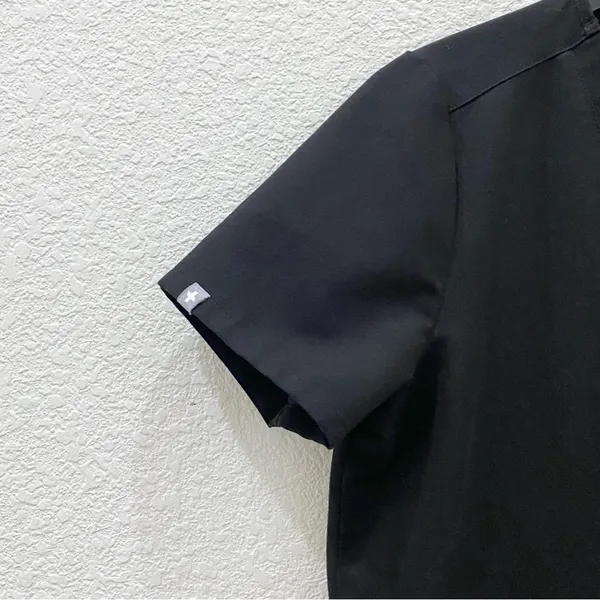 FIGS FW1100 Black Casma Three-Pocket V-Neck Scrub Top Size S - Image 9