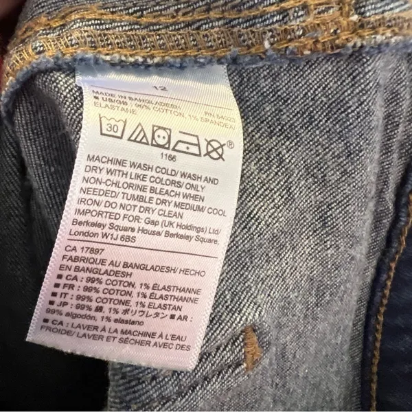 Gap Women's‎ Size 12/31 Button Front Denim Mini Skirt Dark Wash Square Pockets - Image 13