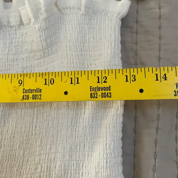 Faherty White Organic Cotton Gauze Sun Dress Size Small Unused - Image 4