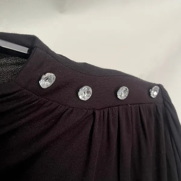 Lane Bryant Rhinestone Womens Top Sz 18/20 Glam Party Workwear Witchy Mockneck - Image 4