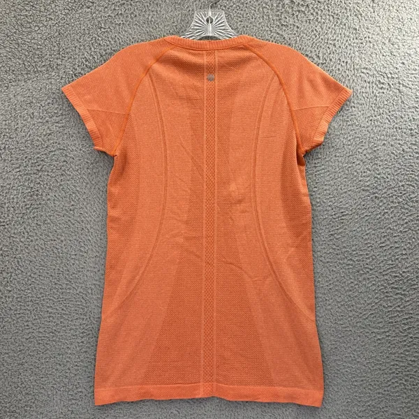 Lululemon Swiftly Short Sleeve Shirt Top Orange‎ Athletic Running Gym Women's 8 - Image 4