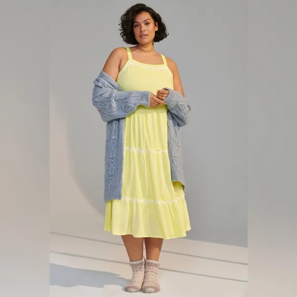 SATURDAY SUNDAY by Anthropologie Yellow Sleeveless Maxi Dress Size XL - Image 6