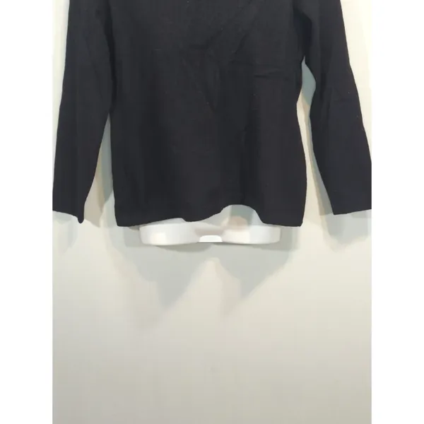 Banana Republic Black Extra Fine Wool Blend Pullover Sweater Womens‎ L CabinCore - Image 3