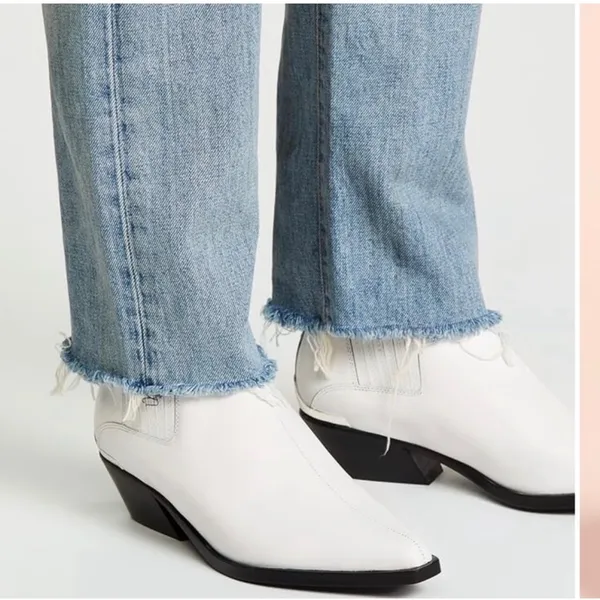 Rag & Bone Westin Boot Women 37.5 White Leather‎ Pointed Toe Western Minimalist - Image 13
