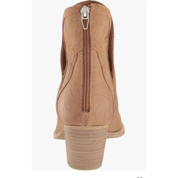 DOLCE VITA Silvan Tan Toffee Nubuck Suede Western Booties Sz‎ 6 NWB - Image 5
