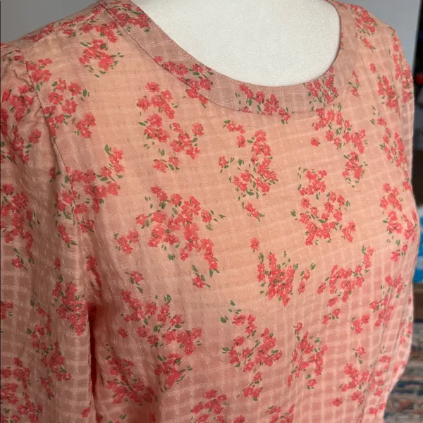 Loft Meadow Tiered Ruffle Mini Dress Sz Large Cottagecore Romantic Balletcore - Image 4