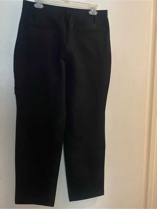 Quince Womens L Large 34x29 Black Ultra Stretch Ponte Pants 4 Pocket Casual NWT - Image 5