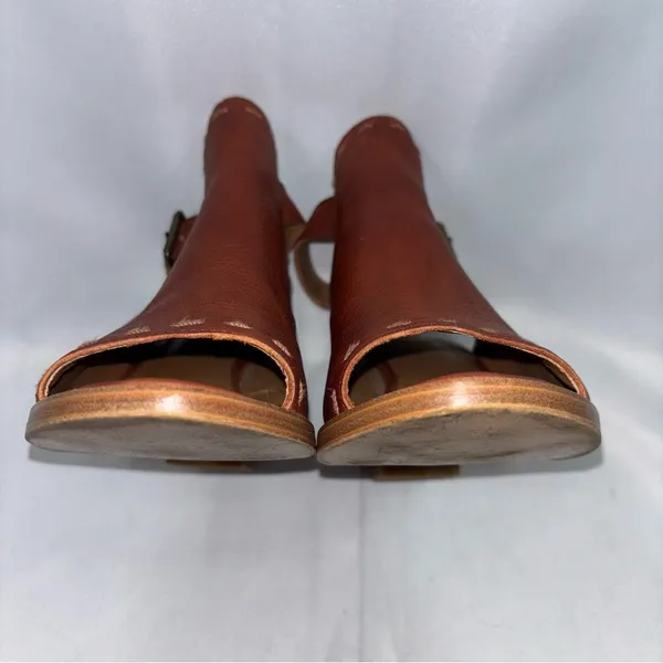 Frye & co sling back leather heels Brown Size 7.5 - Image 12