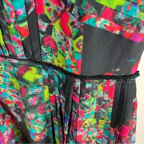 Broadway & Broome Silk Floral Pleated Mini Dress Size 0 - Image 13