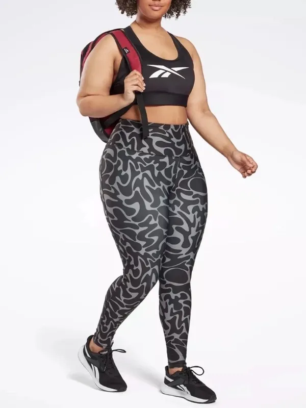 Reebok Plus Size Lux Vector Medium Impact Racerback Bra in Black, Size 1X, NWT - Image 6