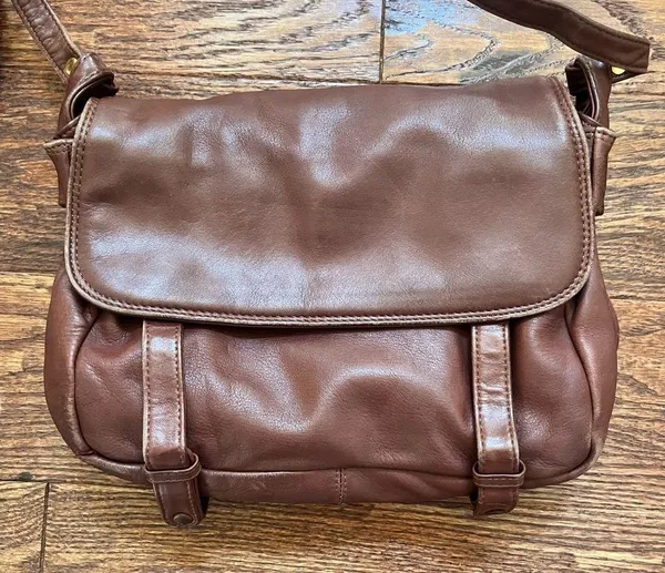 Vintage Brio! Brown Cross Body Satchel Shoulder Bag - Image 2