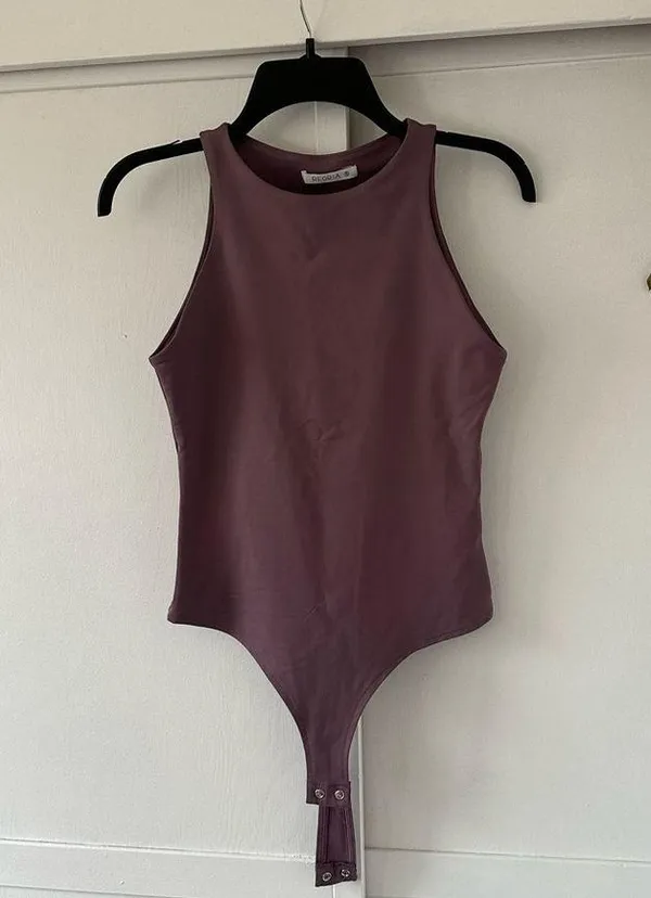 Double Lined Purple Body Suit • size small - Image 2