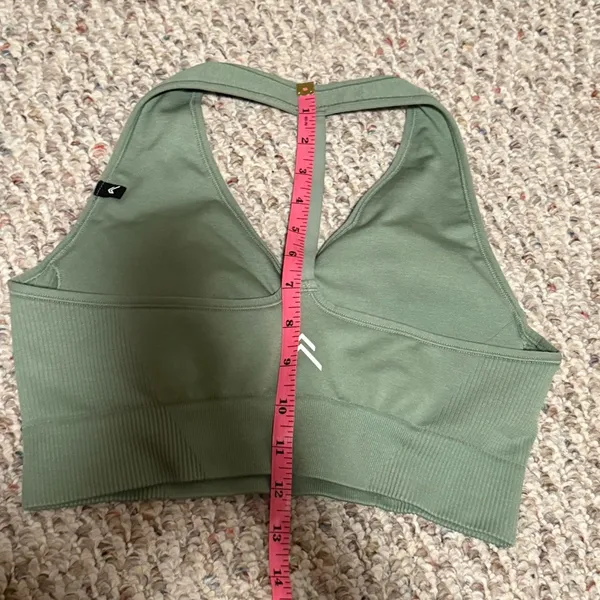 Oner Active classic 2.0 seamless v-neck bralette in sage marl Green- Size Large - Image 8