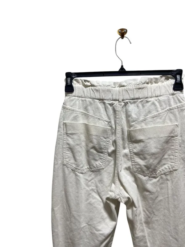 Zara Barrel Leg Corduroy Pants White Size 4 Neutral Minimalist Classic Coastal - Image 9