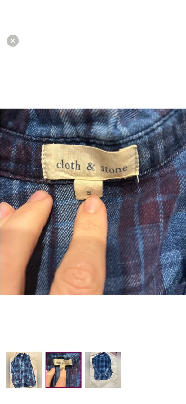 Cloth & Stone Plaid Flannel Anthropologie - Image 3