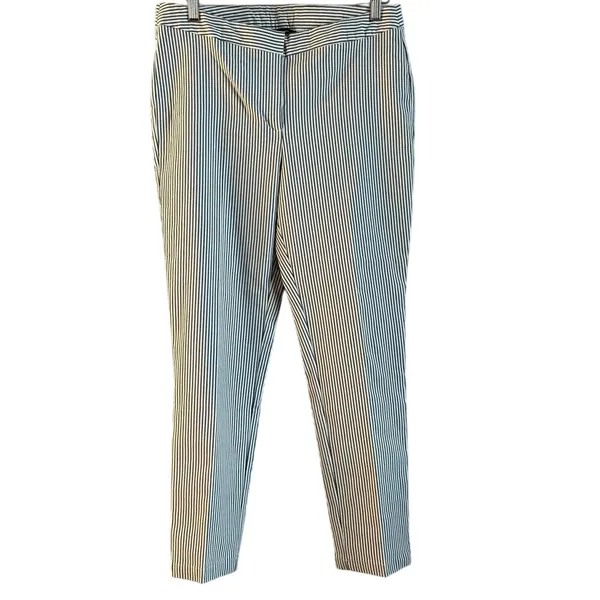 Adrianna Papell Women's 10 Straight Leg‎ Pinstripe Dark Grey/White Work Pants - Image 5