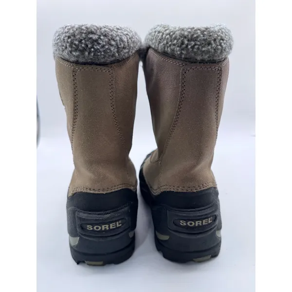 Women's Sorel Ellesmere Brown Suede Waterproof‎ Winter Boots Taupe Size 6 - Image 4