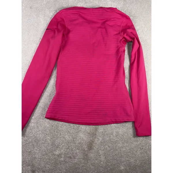 nike womens pink half zip running pullover medium - Image 10