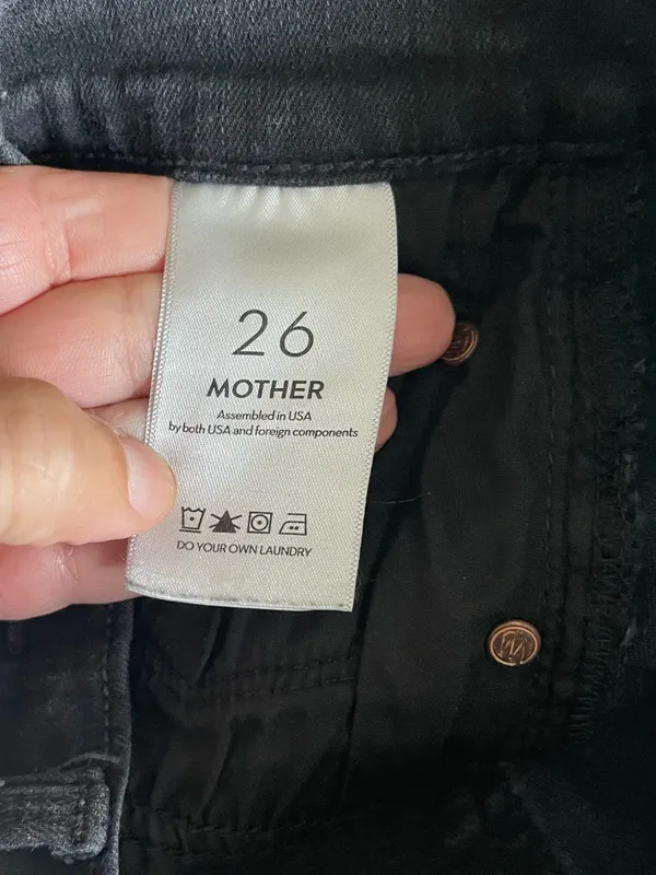 Mother Denim Black High Waisted Rider Ankle In Not Guilty Size 26 - Image 9