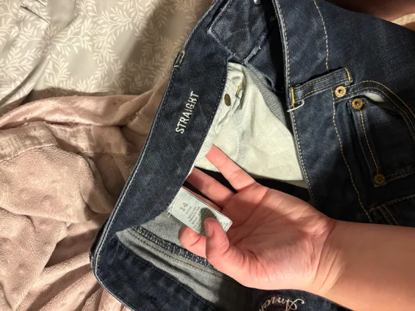 Dark wash straight leg jeans American Eagle - Image 5