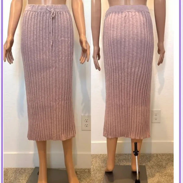 Free People FP Beach medium ribbed knit midi skirt SK 2851 - Image 12
