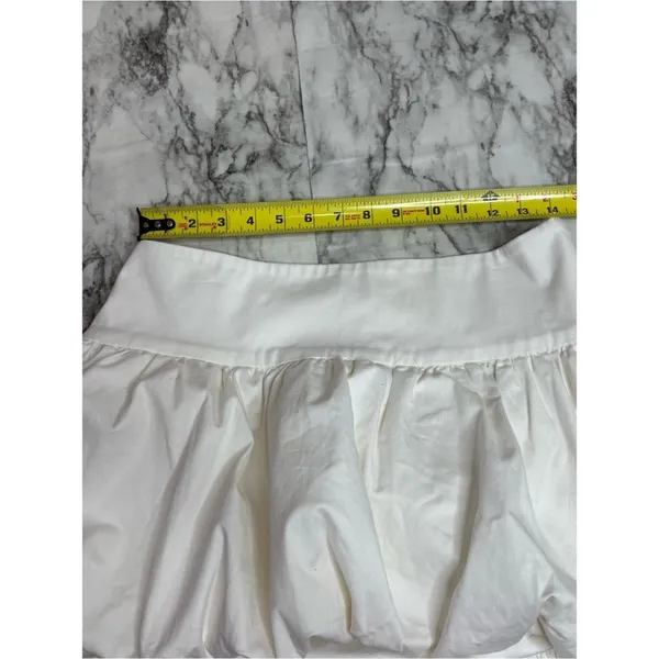 MAJORELLE White Luana Mini Skirt ivory size medium short club festival - Image 4