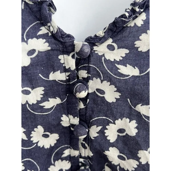Polo Ralph Lauren Blue Floral Blouse Size 8 - Image 10