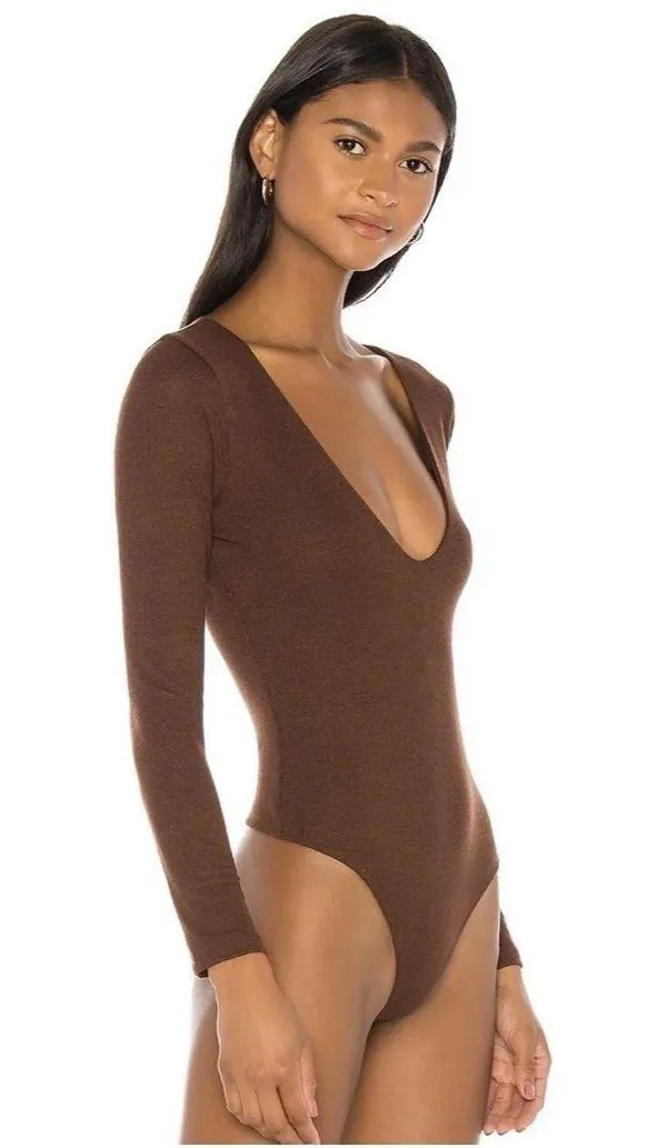 Lovers + Friends brown long sleeve bodysuit from revolve - Image 12