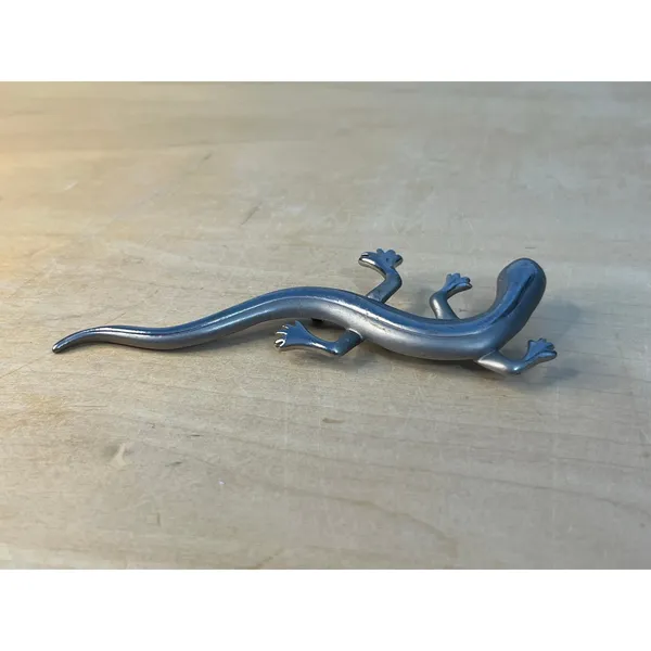 Vintage Lizard Brooch Pin Silver Tone Whimsigoth Southwestern Boho - Image 3