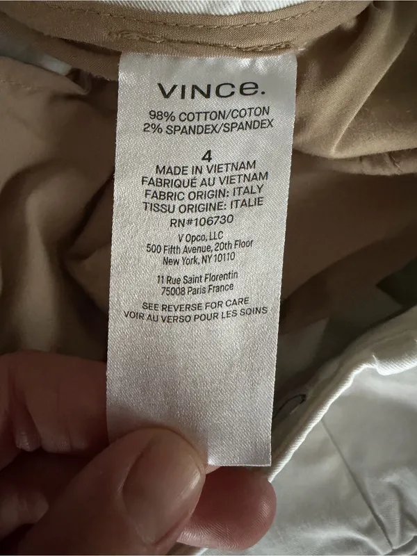 Vince Cotton White Chinos Preppy Costal Neutral Pants 4 - Image 7