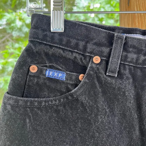 Express Bleus Women's Vintage 90's Era Black Bootcut Jeans Size 5/6 27" Waist - Image 4