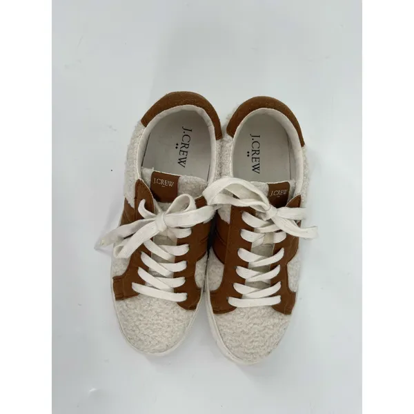 J. Crew Striped Sherpa Road Trip Sneakers Size 6.5 Preppy Classic‎ Academia - Image 3