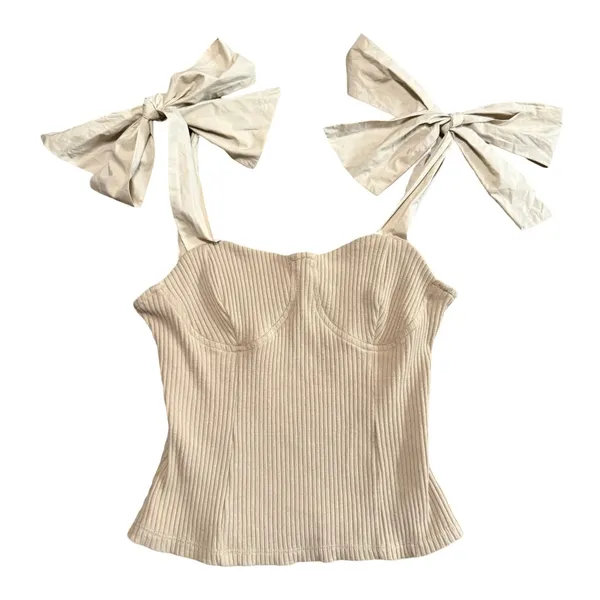 Anthropologie Maeve bow shoulder top - Image 3