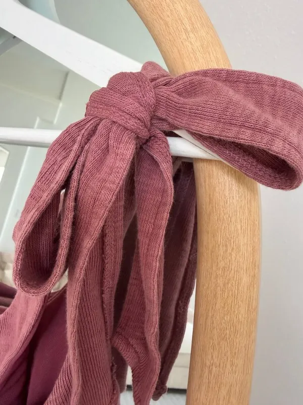 Free People Boulevard Mauve Ruched Tie Shoulder Crop Tank Top Size S - Image 6
