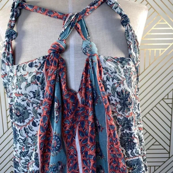 Free People‎ Floral Paisley Knot Halter Top - Image 3