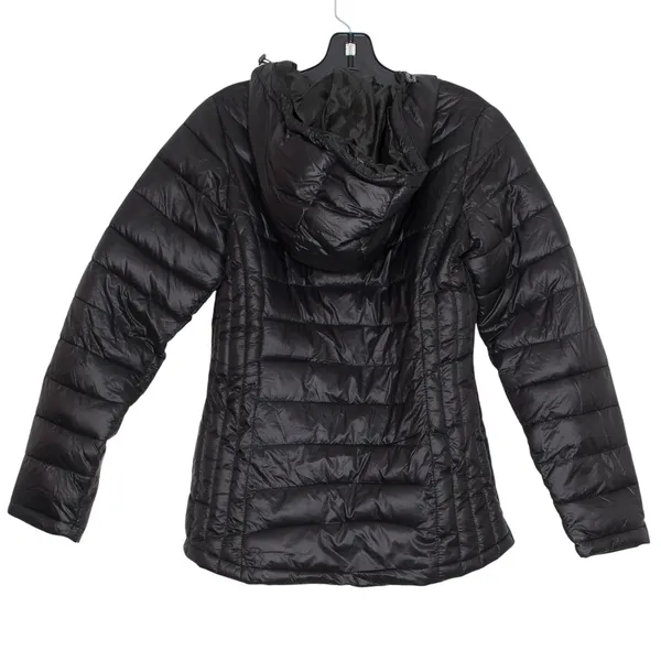 Fila Puffer Jacket Coat Quilted Athleisure Minimalist Streetwear Black Medium - Image 7