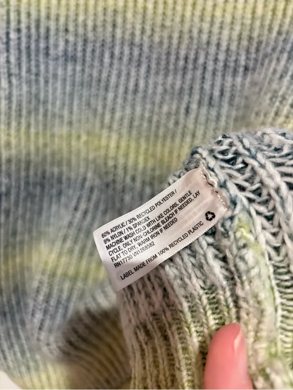 Universal Threads ombré striped Pullover Oversized Sweater Soft Green‎ XS - Image 5