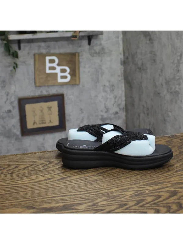 NWT Clarks Breeze Gem Thong Sandals 26188265-GEMBLACK Black 5M - Image 7