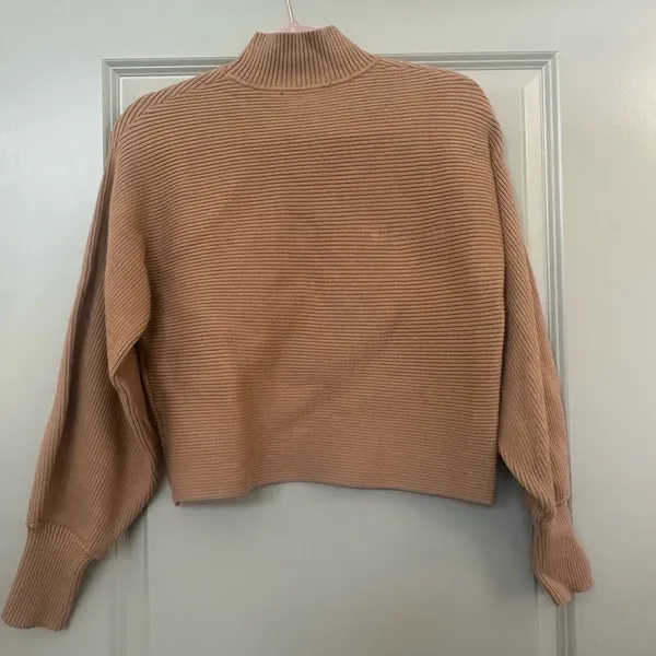 Zara Ottoman Ribbed Tan Sweater - Image 3
