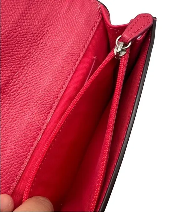 COACH Smooth Leather Wristlet Clutch Wallet - Image 6