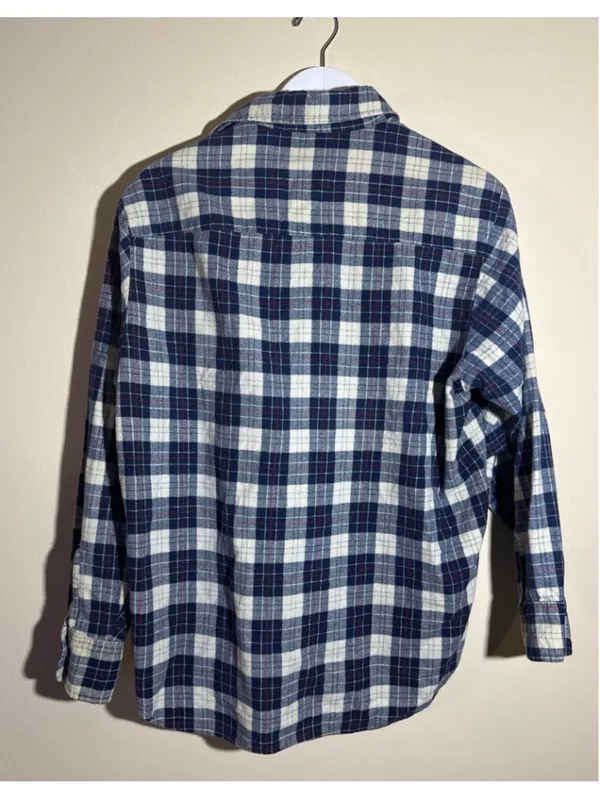 Coleman Flannel Casual Button Down Shirt Size L Blue White Plaid - Image 2