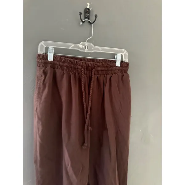 Ci Sono Womens Brown‎ Linen Blend Jogger Pants Elastic Drawstring Waist M - Image 3