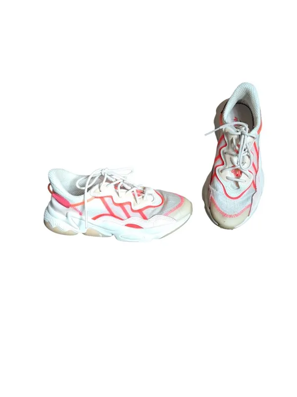 Adidas Pink and White Sneakers - Image 2