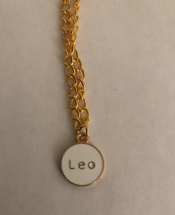 Leo Zodiac Sign Pendant Necklace - Image 3