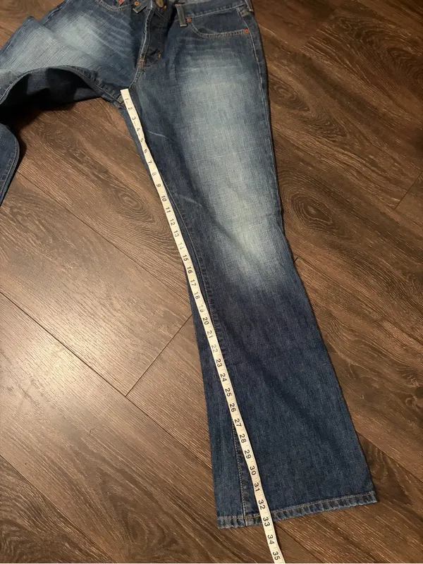 Vtg Abercrombie & Fitch Women's Medium-Dark Blue Flared Jeans 10T - Image 4