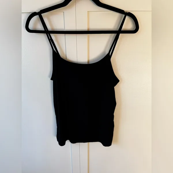 L’AGENCE Black Women’s Ella Cami Spaghetti Strap‎ Tank Top Size S - Image 3