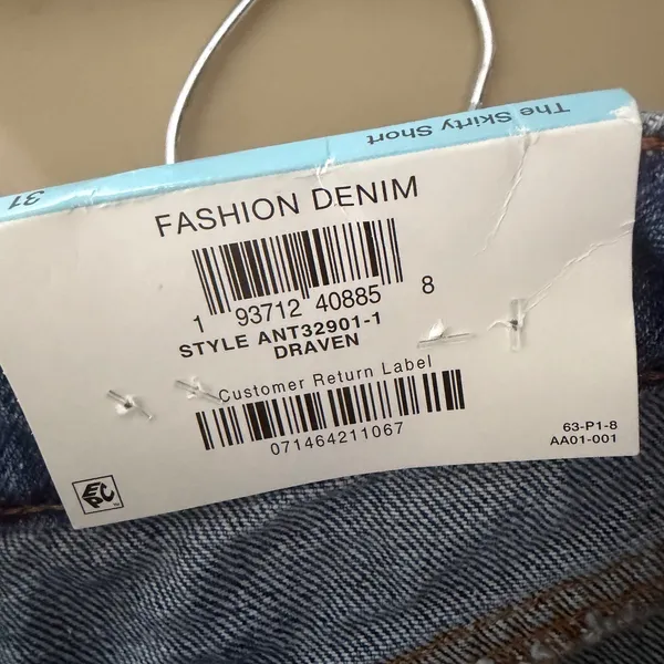 And Now This Womens Skirty Short Ultra‎ Highrise Fit Flare Denim Blue size 12/31 - Image 14