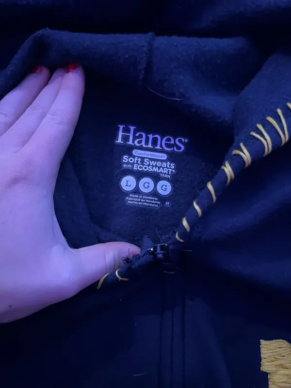 Hanes Michigan Hand Embroidered Zipup - Image 3