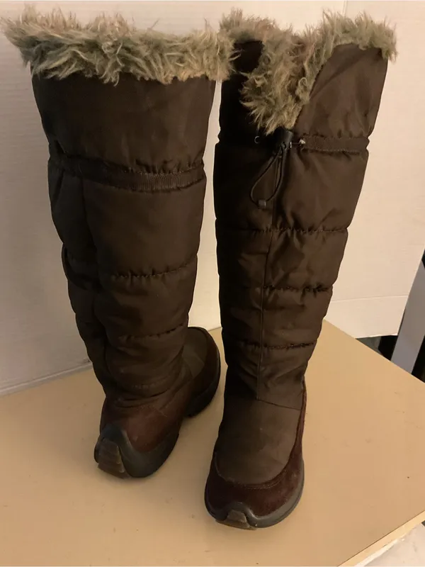 Cougar women Brown Tall non fur suede waterproof attract boots US 7 - Image 2